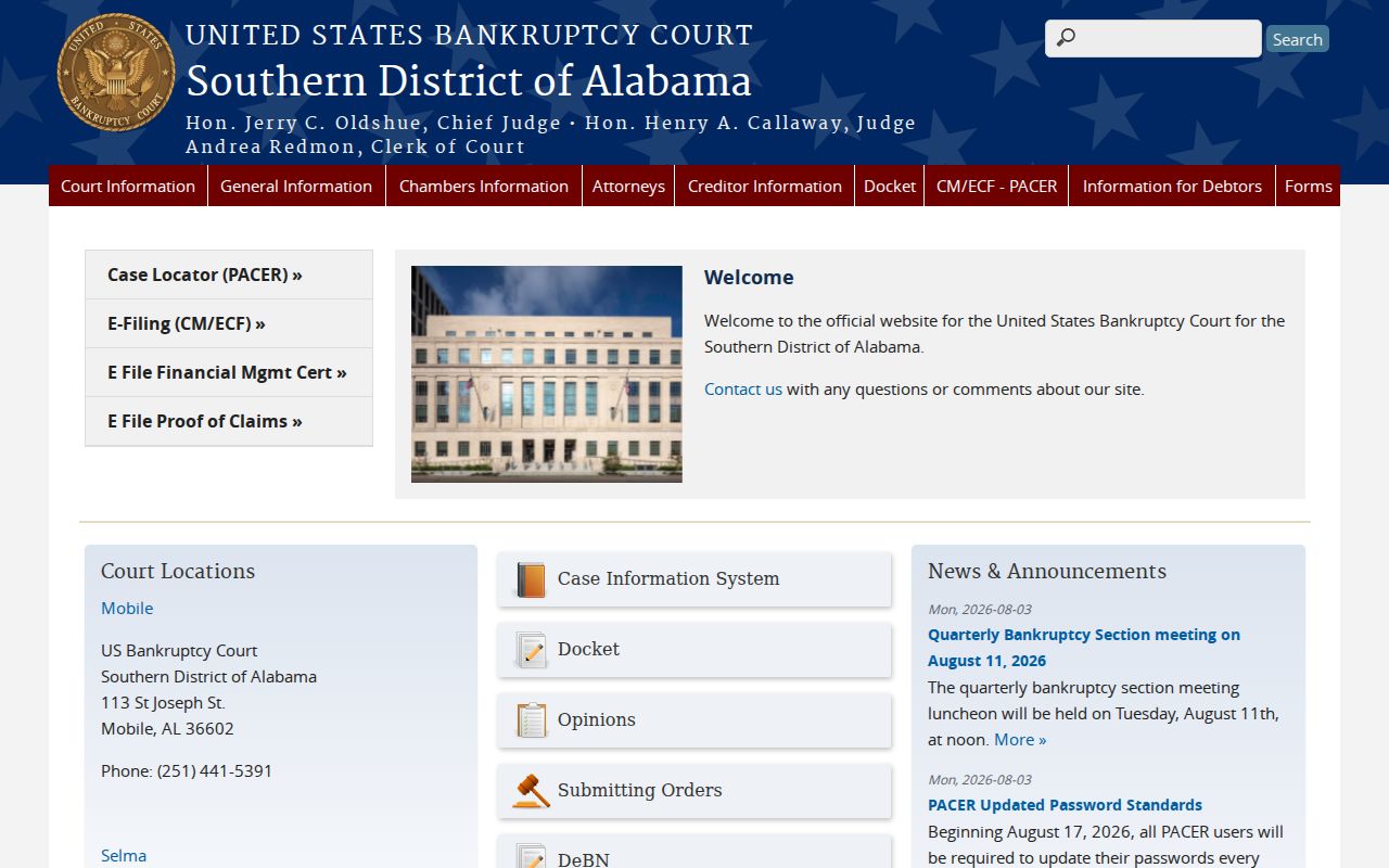 Hale County court records route for Southern District bankruptcy
