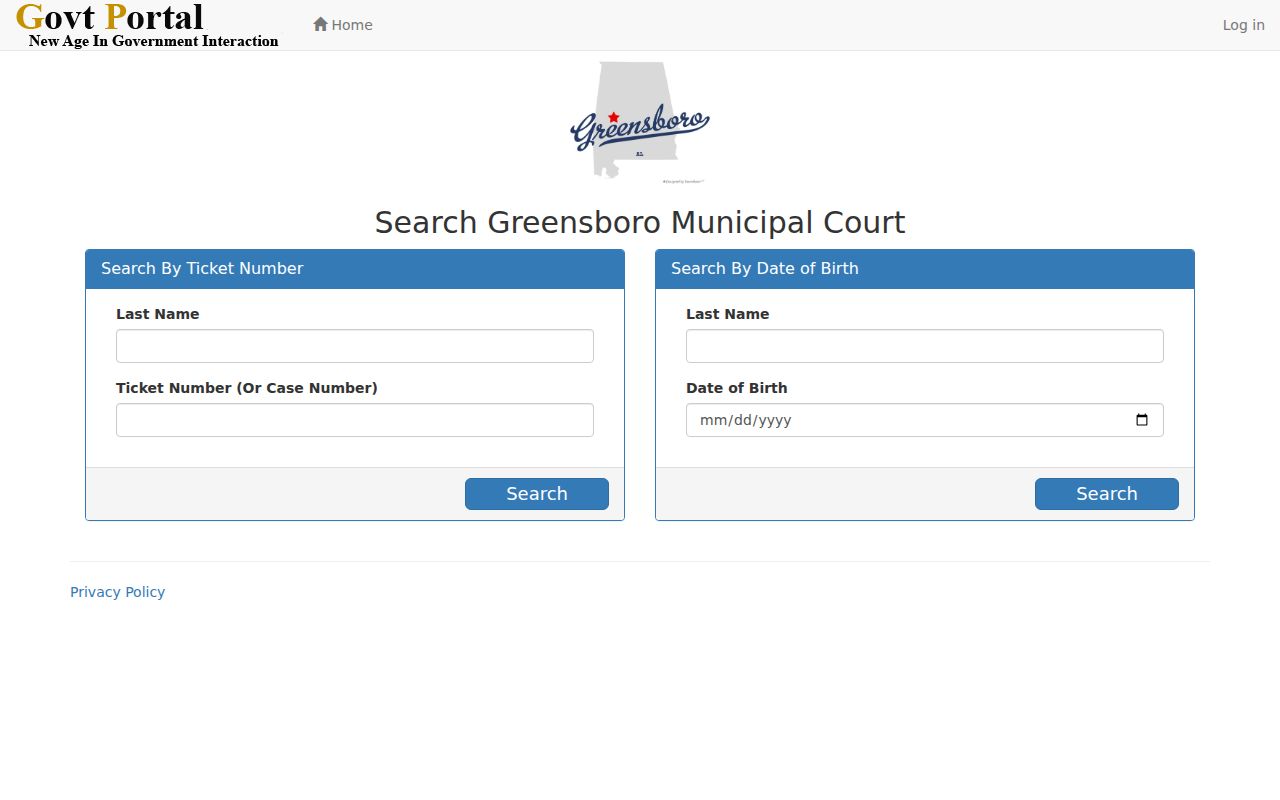 Hale County traffic ticket lookup for Greensboro Municipal Court